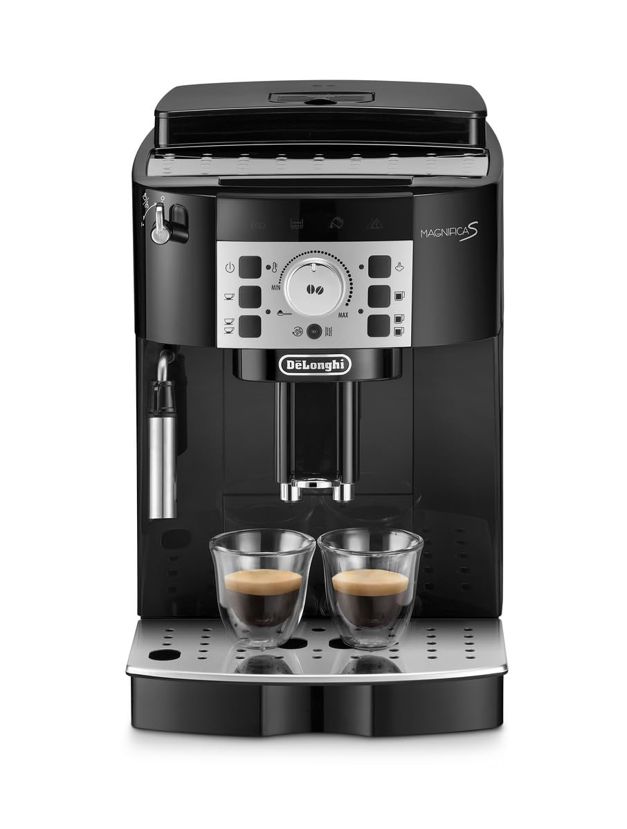 DeLonghi (デロンギ) 全自動コーヒーマシン マグニフィカS ECAM22112B コーヒーメーカー 全2メニュー カフェジャポーネ搭載 アイスコーヒー 豆から挽きたて 簡単お手入れ 手動ミ