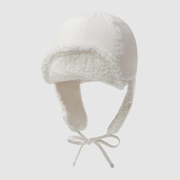 リバーシブル防寒高所帽子アイボリーQQ423ACPO1-IVY