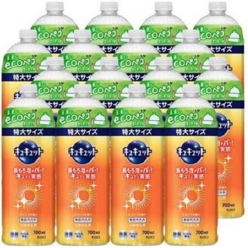 花王 (ケース販売) キュキュット オレンジの香り つめかえ用 700mL×16個