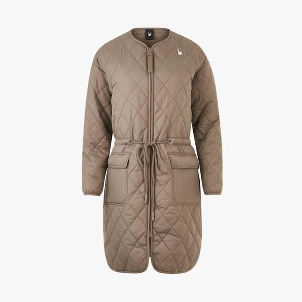 女性キルティングロングジャケット SPIWCNJK351WBEG 710042