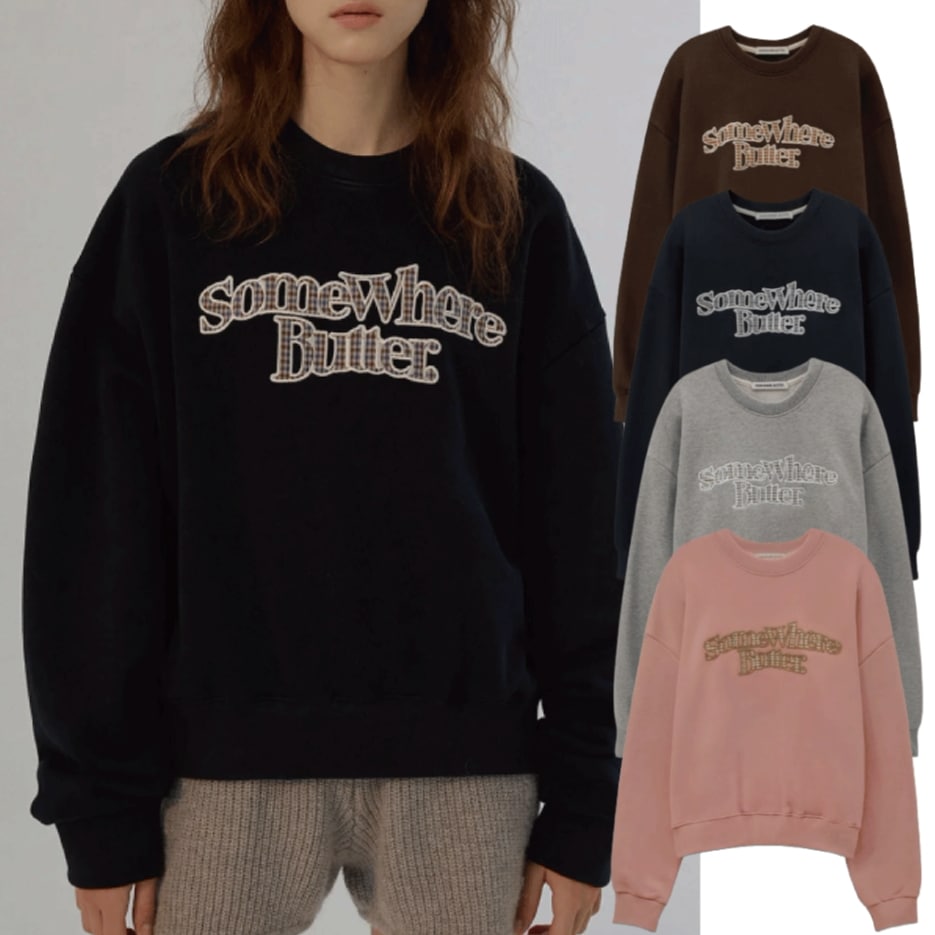 Check wave logo sweatshirt スウェット (4 COLORS)