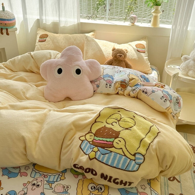 韓国ファッション 布団カバー 冬用 毛布 暖かい 厚手 ベッドカバー ダブルサイズ 掛け布団カバー 抗菌防臭 洗える 寝具 ベッド用品 プレゼント シングル セミダブル ダブル
