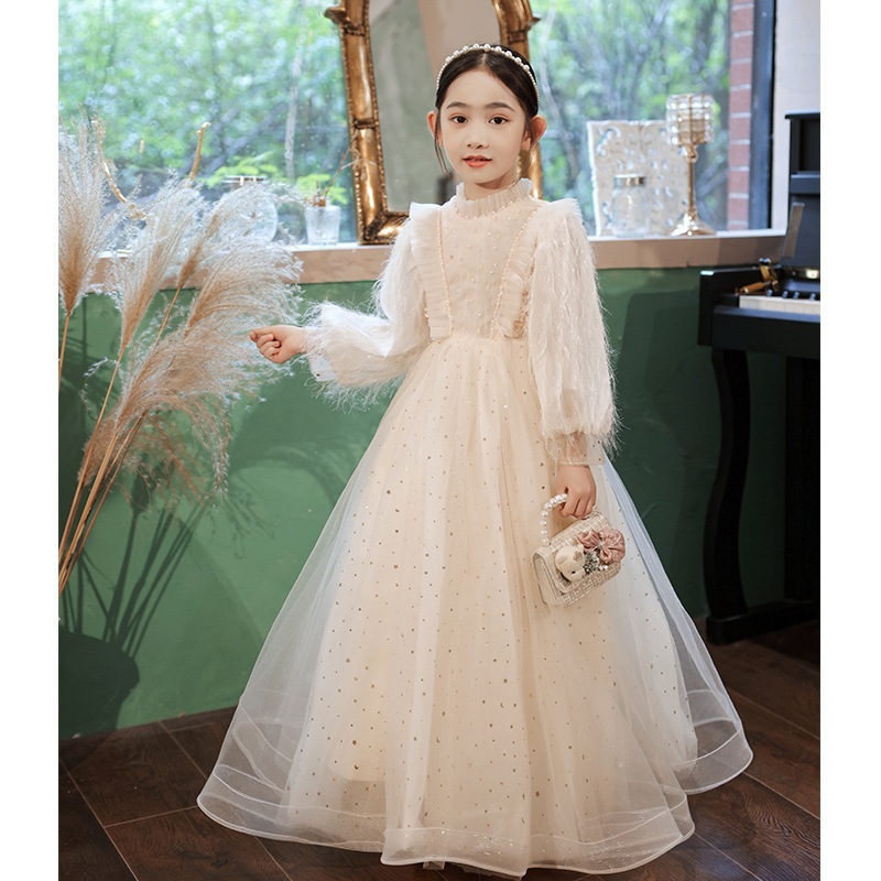 【2枚購入で 3oo円OFF】子供用ドレスドレスレディース2025ピアノプレイフラワーガールウェディングリトルガールプリンセスパフォーマンス服スプリング