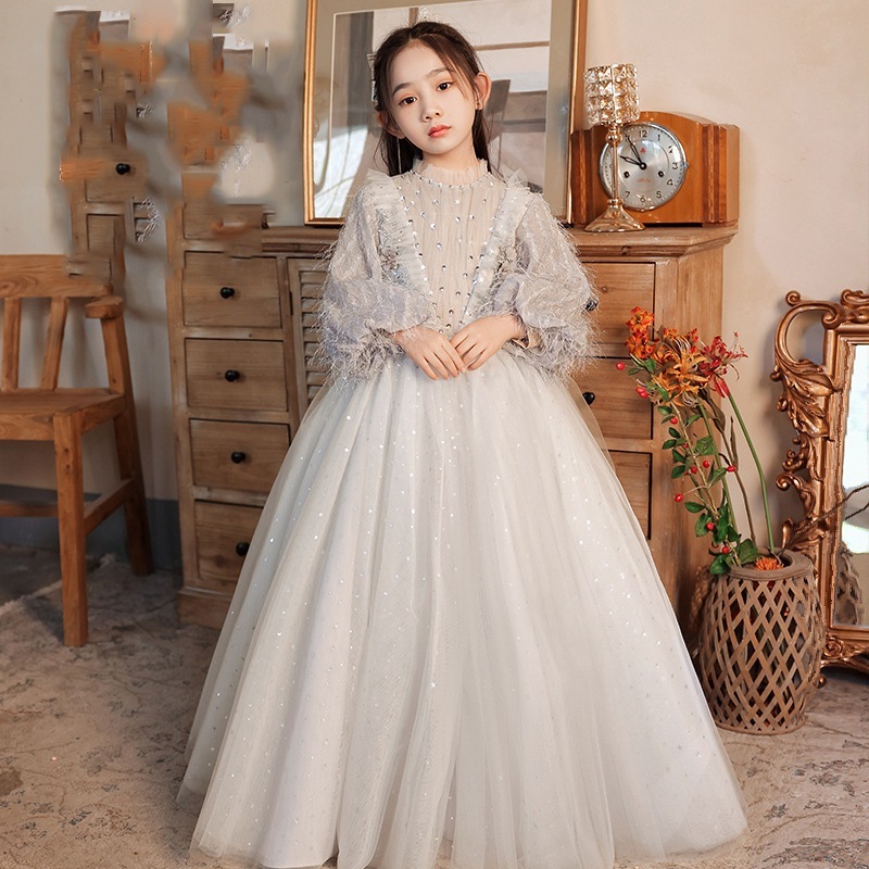 【2枚購入で 3oo円OFF】子供用ドレス2025ガールプリンセスドレスバースデーリトルガールホストフラワーガールピアノショースプリング