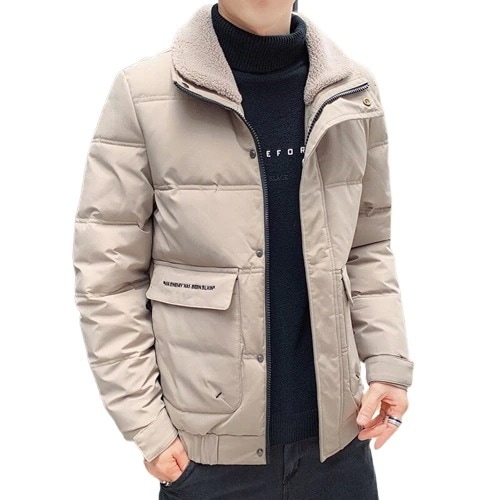 男性のの厚手保温綿入れの流れかっこいいのコート保温ジャケットの上の服男性