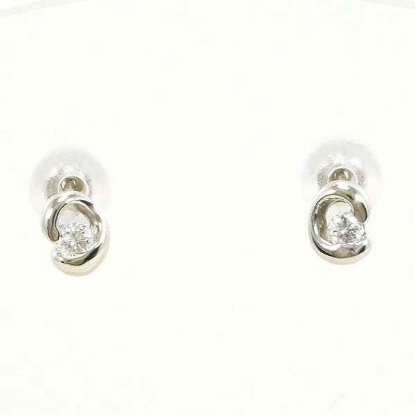 PT900 プラチナ ピアス ダイヤ 約0.8g ジュエリー 中古