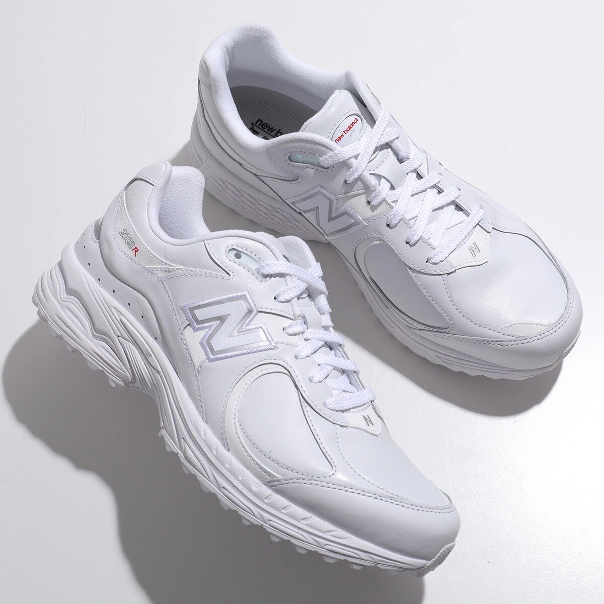 New Balance Golf ニューバランス ゴルフ スニーカー UGS2002D メンズ ゴルフシューズ Dウィズ スパイクレス レザー レースアップ 靴 ホワイト