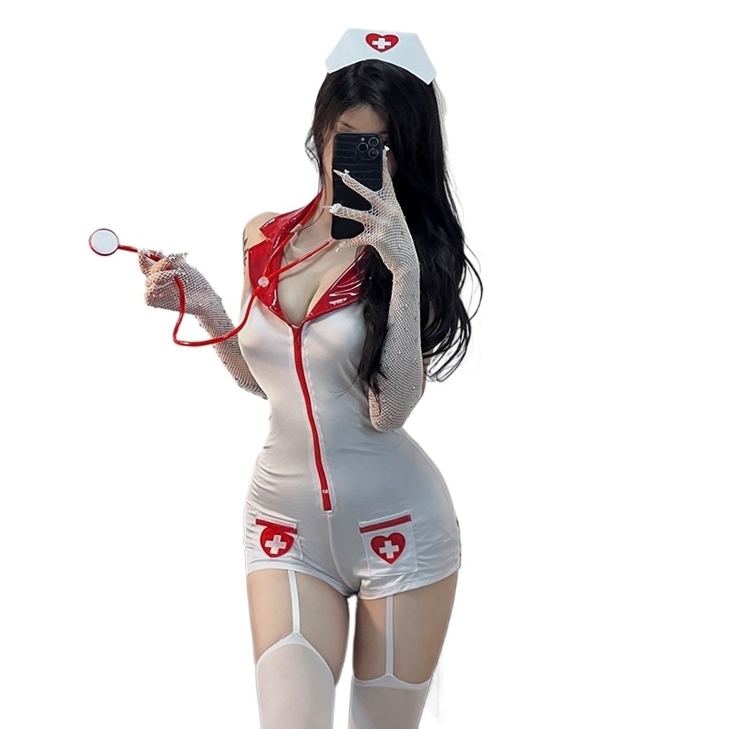 ハロウィンコスプレ女装白衣天使ギャルタイトスーツコスプレ天使ナースcosユニフォーム