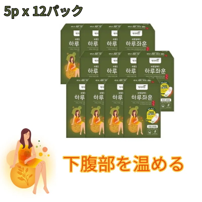 冷え性/生理痛を緩和！ よもぎ蒸しパッド60枚！一日座訓/箱詰め/湿布/ 下腹部/ 温熱 /月経痛/ 生理不順 /血液循環/ 痔の改善/ 免疫力の増大