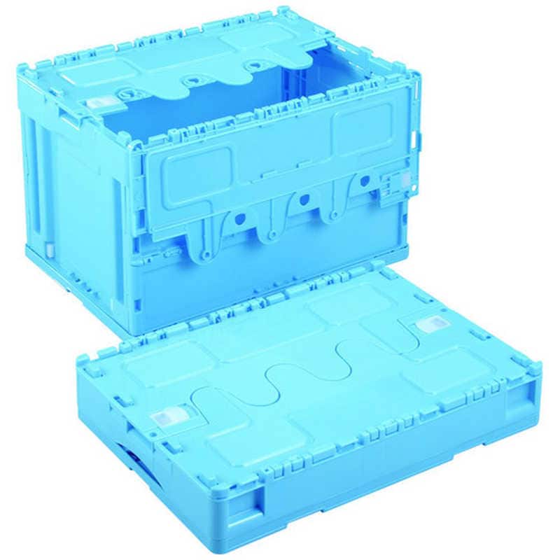 岐阜プラスチック工業　リス 抜き取り防止機能付き折りたたみコンテナ 627700 CFS42NRNRブルー　CFS42NRB