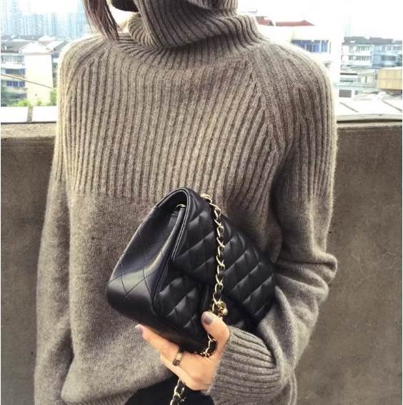 レディース トップス ニット セーター タートルネック 厚手 ウール きれいめ シンプル カジュアル かっこいい こなれ感 マニッシュ エレガント 秋 冬 OL 学生 お出かけ レストラン 女子会 休