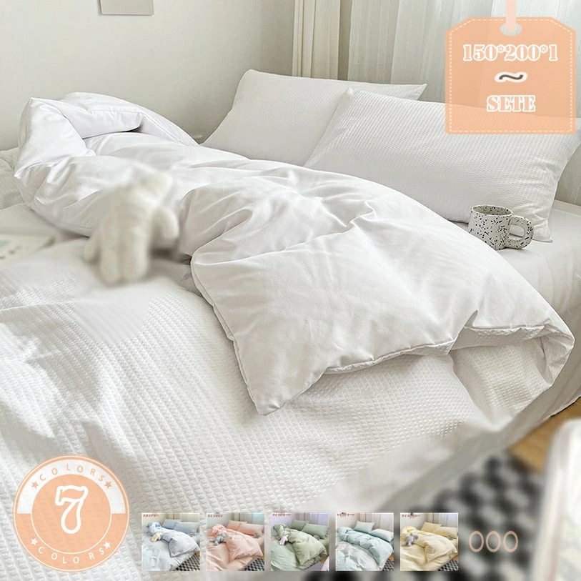 肌掛け布団カバー ダブル 4点セット 綿100% 掛け布団カバー ベッドシーツ 枕カバー 洋式和式兼用 肌触り良い オールシーズン快適 寝具カバーセット シングル 3点セット 無地 シンプル 和式洋式