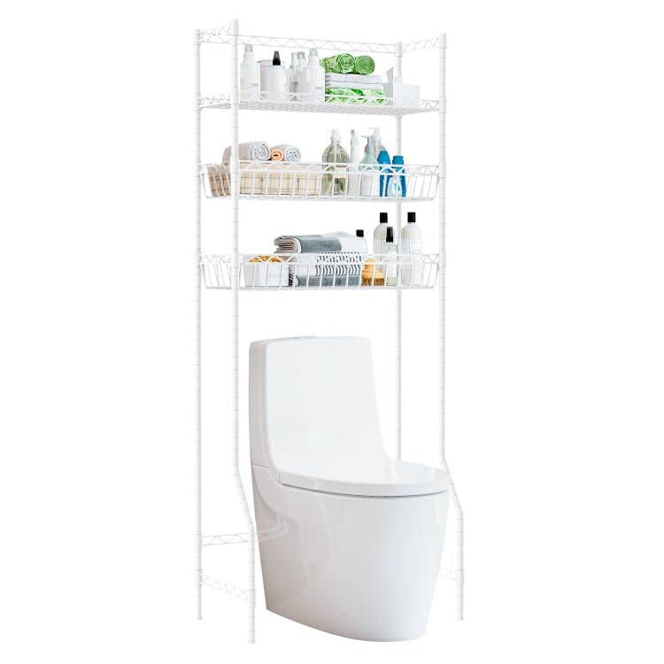 ランドリーラック トイレラック 洗濯機 収納 トイレ 棚 洗濯機ラック 収納棚 3段 洗濯物の部屋 簡単設置 おしゃれ
