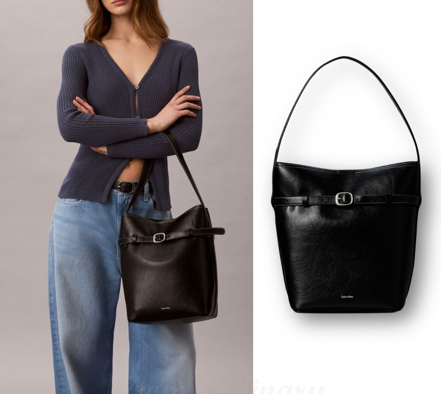 Womens Buckle Medium Bucket Bag (4F3551G-UB1)