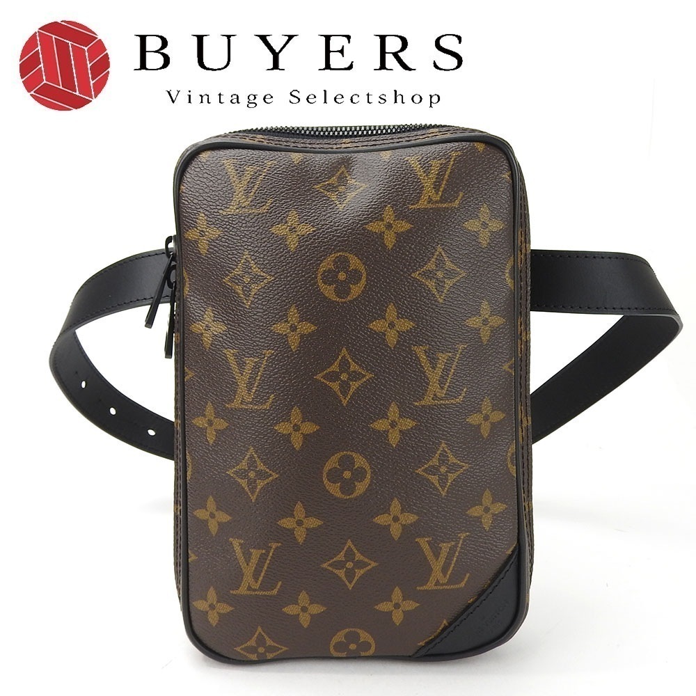 【中古】 美品 ルイヴィトン ボディバッグ ショルダー ユーティリティサイドバッグ M44428 モノグラムソーラーレイ ヴァージルアブロー レザー 革 ブラック お出かけ メンズ 男性 LV