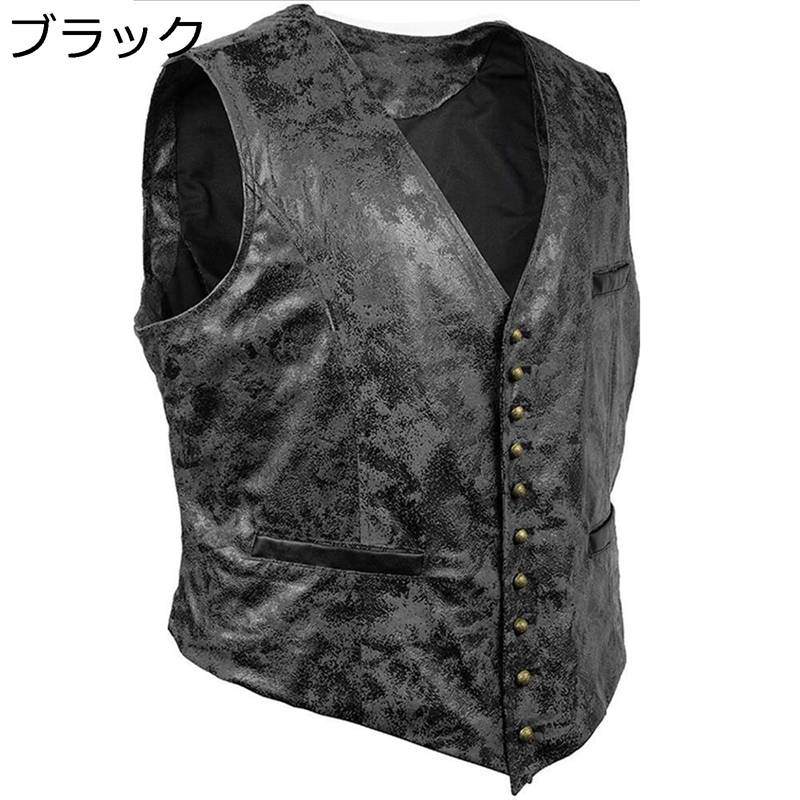 レザーベスト 革ジャン ライダースベスト バイクチョッキ スエード メンズ ノースリーブ スリム vネック バイクジャケット 前開 ポケット付き 軽量 防風 作業用 おしゃれ ライダース カジュアル