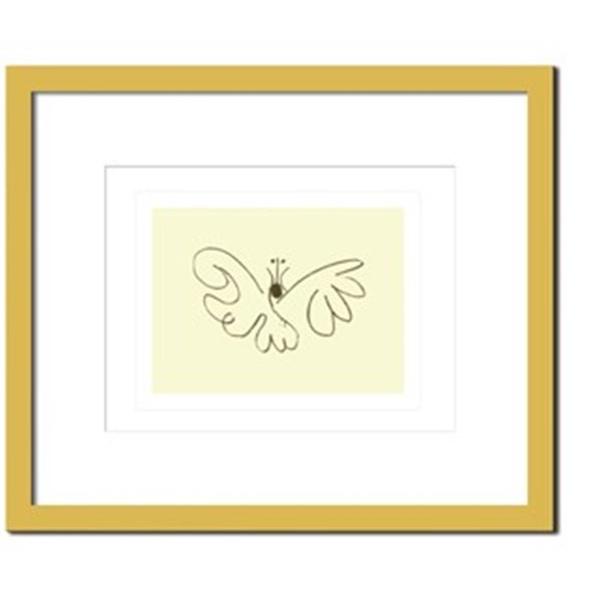 ファブリックパネル アートフレーム おしゃれ 絵画 モダンアート 壁掛け ウォールデコレーション ピカソ Pablo, Picasso Le papillon 650x550mm