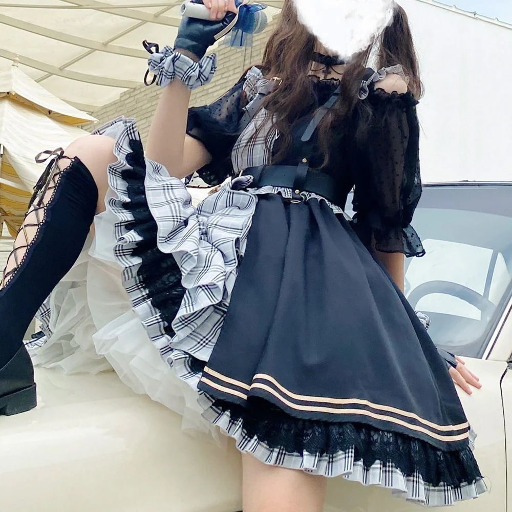 ロリータエレクトロニックロリータスイートサスペンダースカート