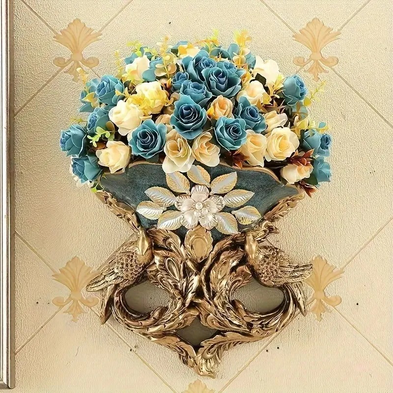 壁掛けフラワーポット 壁飾り フラワーポット 樹脂製 楕円形 ヴィンテージ調 ヨーロピアンホームデコ お洒落 ロココ調 姫系 フラワーアレンジメント 4-7 12,362円