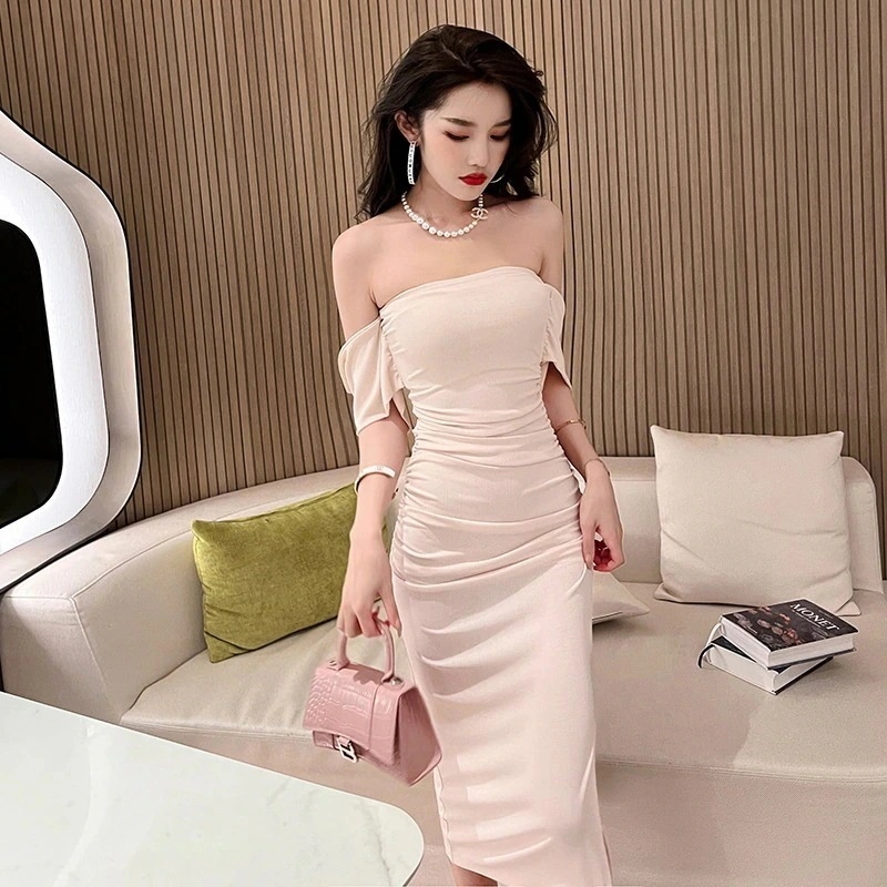 【JY.上品】 夏 女性 赤ちゃん セクシー セクシー ストラップトップ ストラップ ストラドルネック スリムフィット ドレス フォーマル パーティードレス 同窓会 結婚式 披露宴 卒業式 演奏会