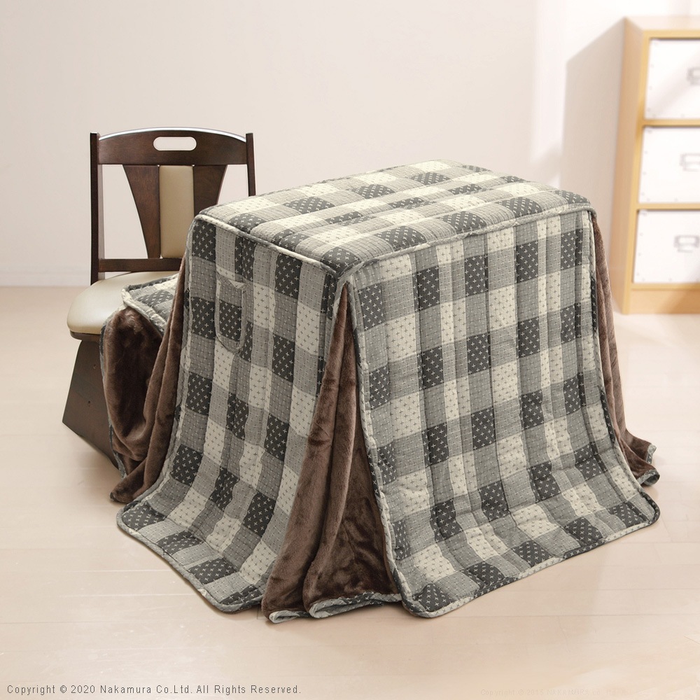ダイニングこたつ掛け布団 長方形 おしゃれ あたたか レトロ シック 省スペース コタツカバー ボア起毛裏地 適応サイズ75x50cmまで