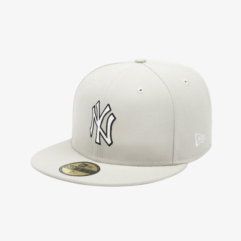 MLB ニューヨーク ヤンキース ベーシック アウトライン フィット キャップ ストーン 14881540