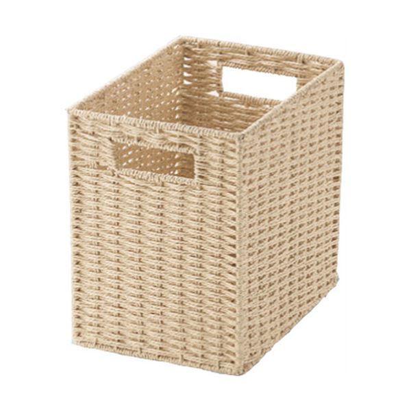 [5セット] ちどり産業 ペーパーバスケット深型ハーフタイプ ベージュ CH-405BGX5