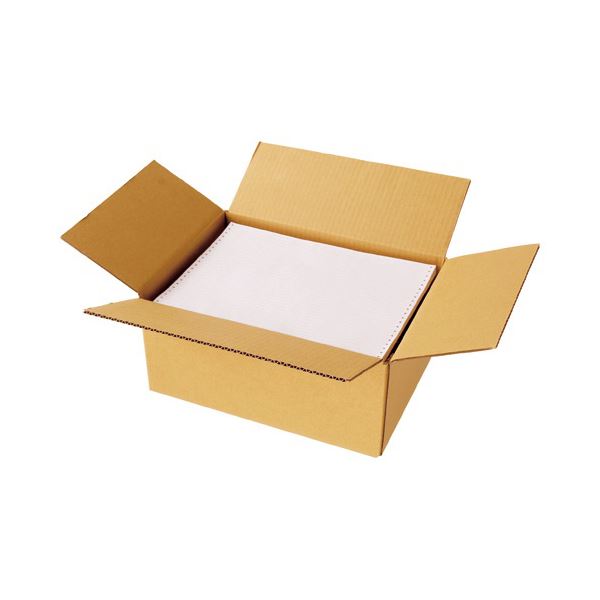 （まとめ）TANOSEE 無地ダンボール箱 PC用紙対応（M）サイズ 高さ185mm 1パック（10枚） (×5セット)