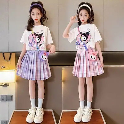 クロミ スカート チュチュ 夏の新着 ギフト サンリオクロミ クロミ ちゃん ミニスカート 半袖 シナモン メロティ キッズ服