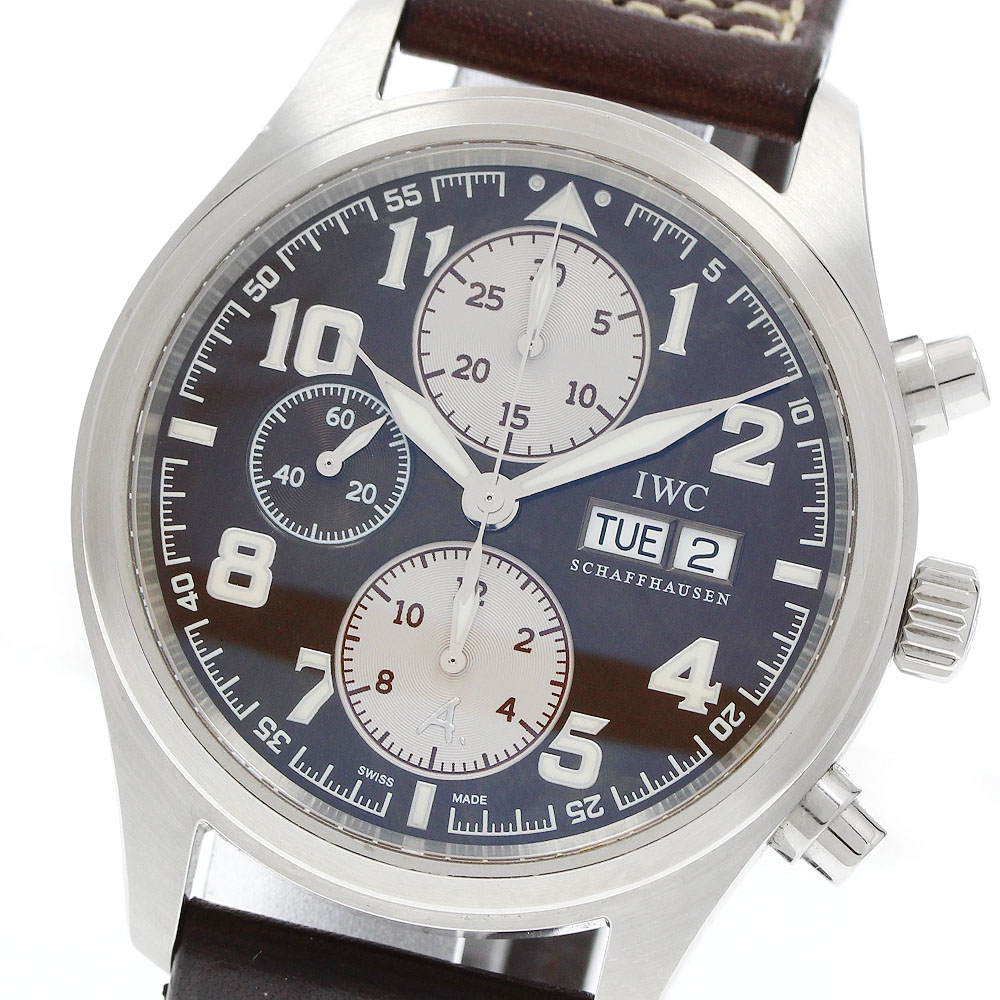 IWC SCHAFFHAUSEN IW371709 パイロットウォッチ クロノ アントワーヌ ド サンテグジュペリ 限定1630本 自動巻き メンズ 良品 _962155【中古】