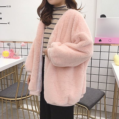 Qoo10 レディース ピンク モコモコ ふわふわ レディース服