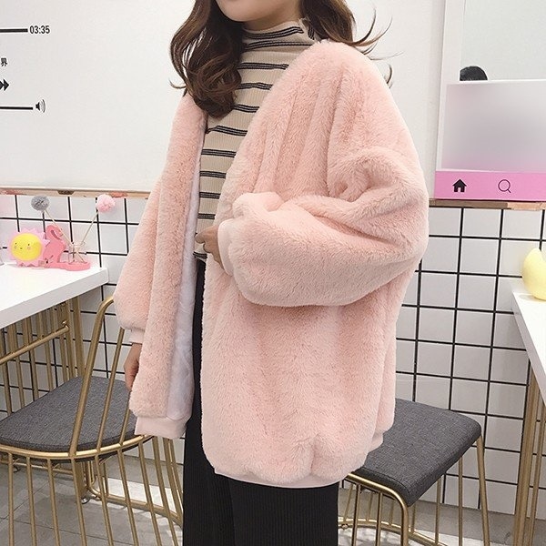 Qoo10] レディース ピンク モコモコ ふわふわ : レディース服