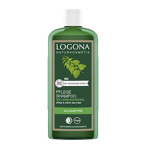 LOGONA ロゴナ エッセンシャルシャンプー ネトル 250ml ヘアケア シャンプー ボトル ツヤ さらさら 天使の輪 保湿 ハーバル ネトル シルク 小麦フスマ