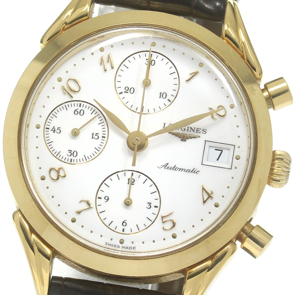 ロンジン LONGINES L4.642.2 デイト クロノグラフ 自動巻き メンズ 保証書付き_844418【中古】