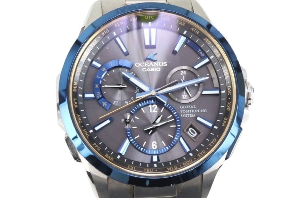 時計 OCEANUS オシアナス チタン OCW-G1100TGー1AJF アナログ ブラック ブルー シルバー メンズ時計 メンズウォッチ 高級 ブランド スポーツ 人気【本物保証】