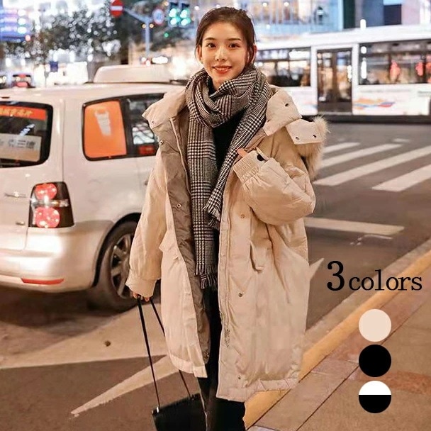 中綿コート ジャケット アウター レディース ロング丈 フード付き スタンドカラー aライン スリム 無地 おしゃれ ベンチコート 冬 防寒 暖かい 大きいサイズ カジュアル 軽い 暖かい 可愛い 大