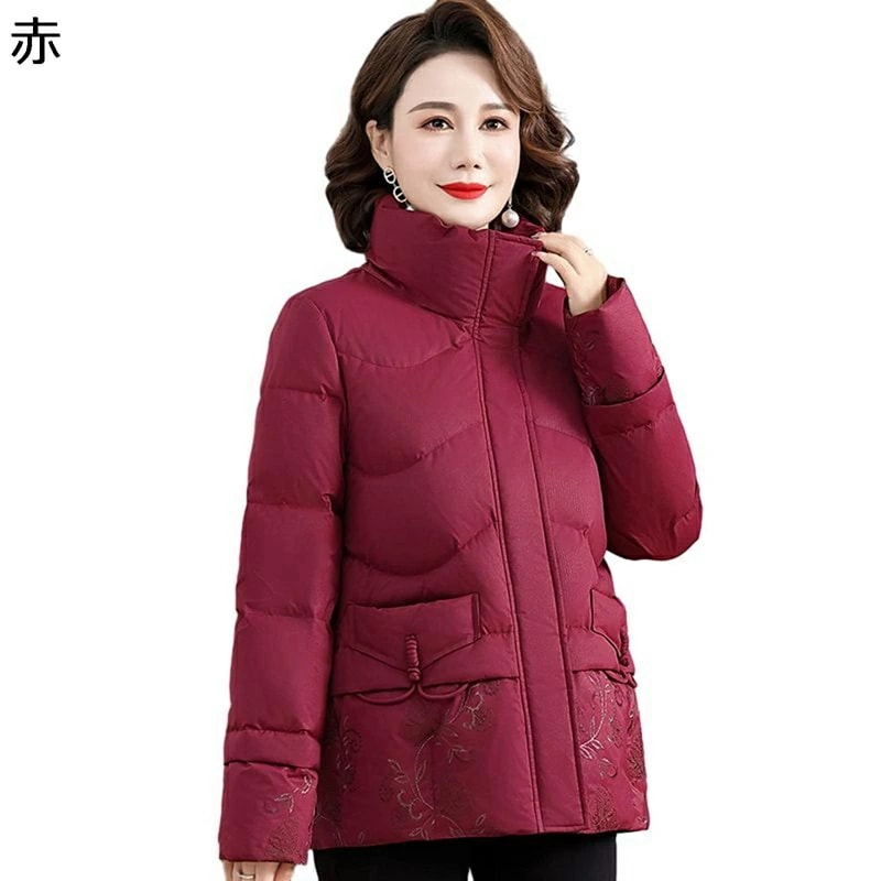 ダウンジャケット レディース ジャケット 花 花柄 プリント アヒル羽毛 アウター 長袖 厚い 暖かい 防寒対策 ダウン入りジャケット エレガント ファッション かわいい 日常 普段用 保温 秋 冬 11,907円