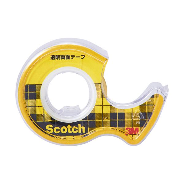 （まとめ） 3M スコッチ 透明両面テープライナーなし 小巻 12mm×6m W-12 1巻 (×10セット)