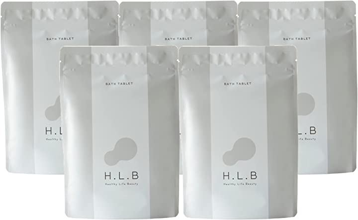 H.L.Bエイチエルビー 重炭酸 入浴料 5ヶ月分 無香料 美容 保湿 コラーゲンビタミンC誘導体配合 温浴 国内製造( 5袋)