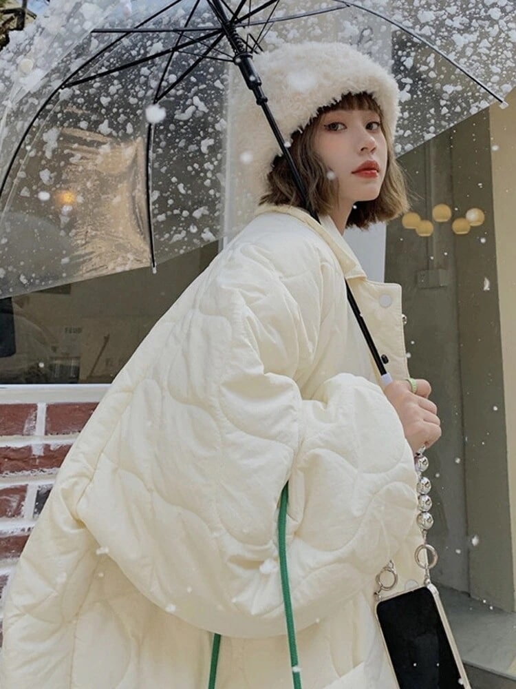 中綿コート キルティングコート レディースアウター ジャケット 無地 韓国ファション 可愛い おしゃれ