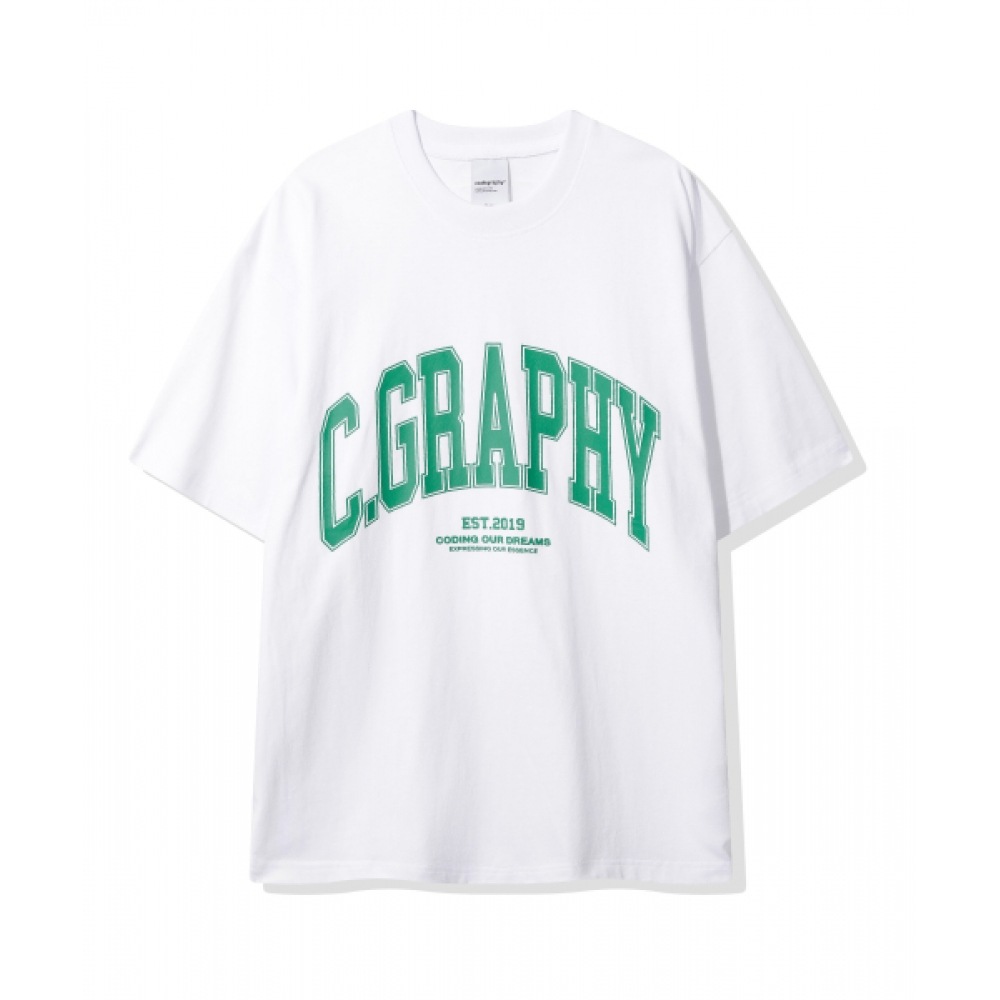 CODEGRY C.GRAY アーチロゴショートスリーブ Tシャツ_ホワイト