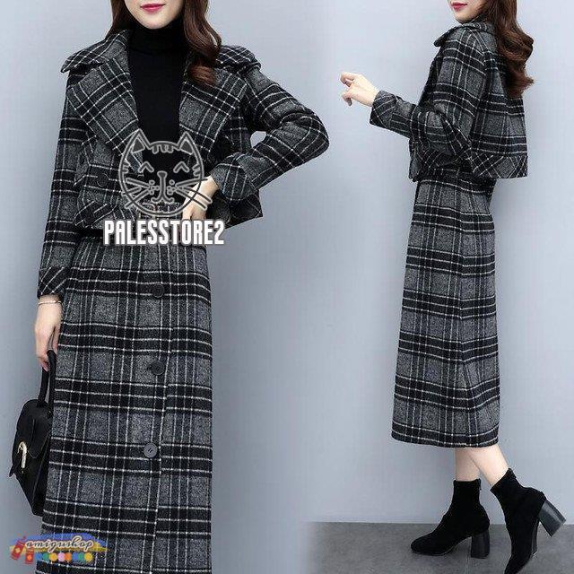 セットアップ ツーピース レディース 秋 冬 コンサバ チェック柄 ジャケット ショート丈 スカート ミモレ丈 ロング丈 ウール 上品 きれいめ 20代 30代 40代