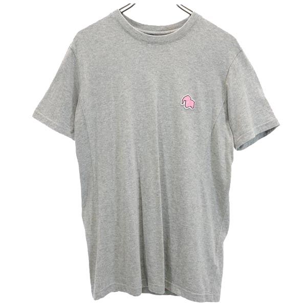 ロゴ刺繍 半袖 Tシャツ L グレー系 メンズ