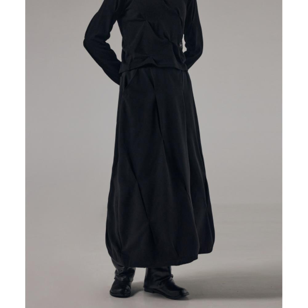 TREEMINGBIRD Bartack Pleated 2way Fit Skirt Black TMB2 15,542円