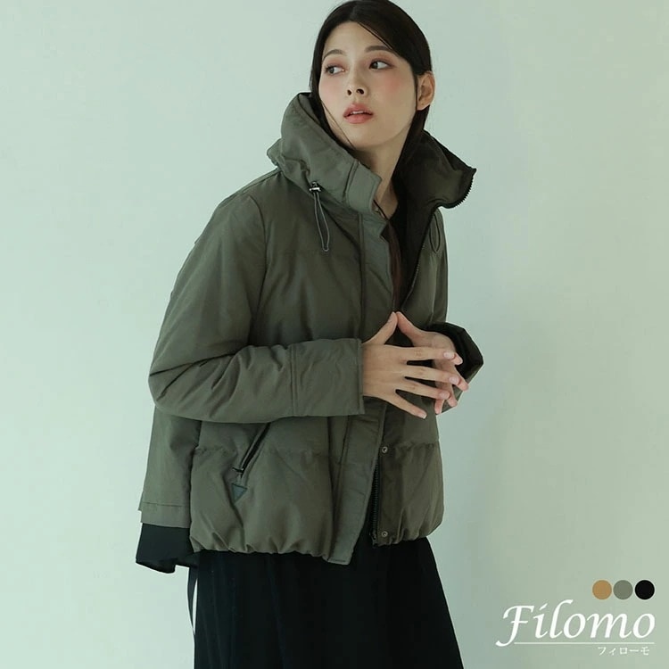 [Filomo]ダウン80%バックフレアデザインダウンジャケット