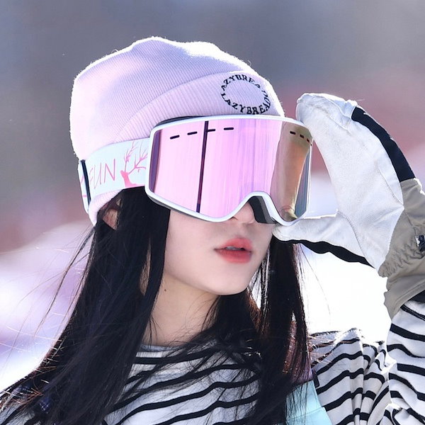 スキーゴーグル 眼鏡対応✨曇り止めUVカット 大人子供兼用 レッド 耐衝撃軽量 スキー ゴーグル スノーボード UVカット 紫外線カット 曇り止め加工