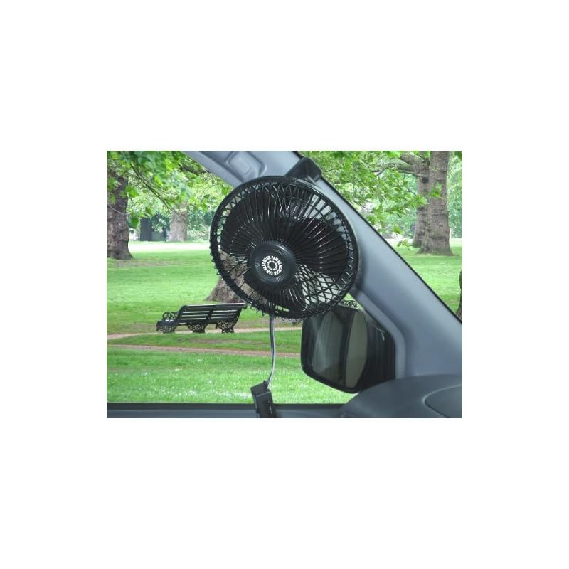 即納：cretom ( クレトム ) 車内扇風機 カーファン 12V専用 ブラック GA-74