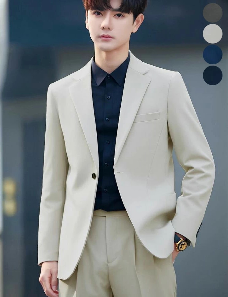 メンズスーツ スタイリッシュ スーツセット 卒業式 入学式 入社式 シングルスーツ 2点セット ジャケット パンツ 上下セット スリムスーツ 新生活 セットアップ 着痩せ 春秋 カジュアルスーツ メン