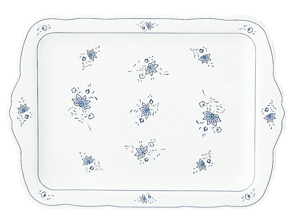 （まとめ買い）メラミン洋食器 ビューティフラワー 角皿14インチ BF-22 [x3]