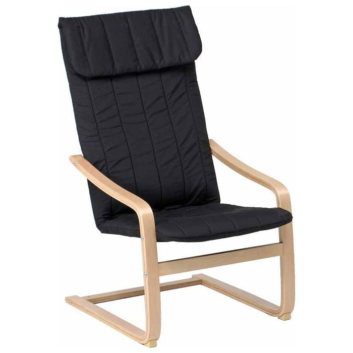 不二貿易 A1041E-BK リラックスチェアー スリム(ブラック) 84055フジボウエキ